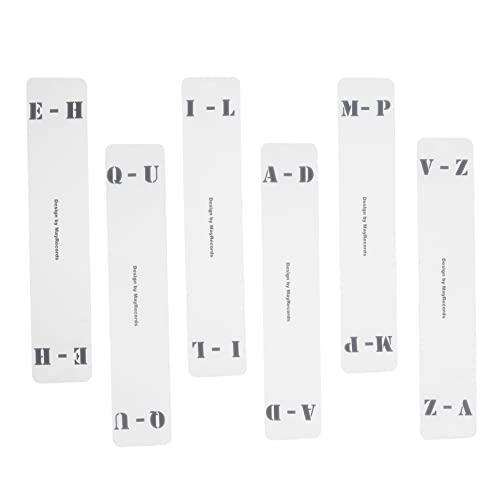 Holibanna 6Stücke Horizontale CD Etikettenkarten für Aufbewahrung Transparente Acryl Label Organizer für Alphabetische Klassifizierung Ihrer Musik Sammlung von Holibanna