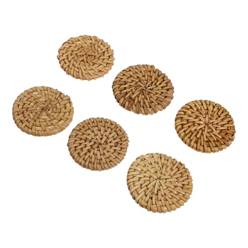 Holibanna 6Stücke Rattan Woven Ohrring Anhänger Im Stil Runde Schmuck Bastelzubehör Handgefertigte Rattan Dekoration Für Ohrringe DIY Schmuckdesign von Holibanna