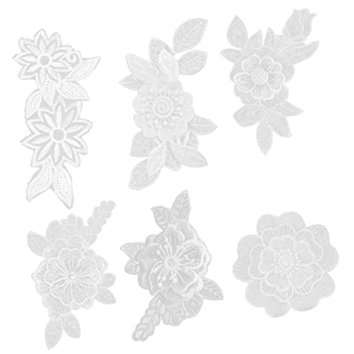 Holibanna 6Stücke Teiliges Blumen Stickpatches Hochwertigem Spitzenmaterial für DIY Kleidung zur Dekoration und Reparatur von Kleidungsstücken von Holibanna