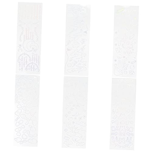 Holibanna 6Stücke Teiliges Pet Aufkleber Für Scrapbooking Handgefertigte DIY Tagebuchdekoration Glänzende Sticker Mit Meerestieren Für Projekte Und Fotoalben von Holibanna