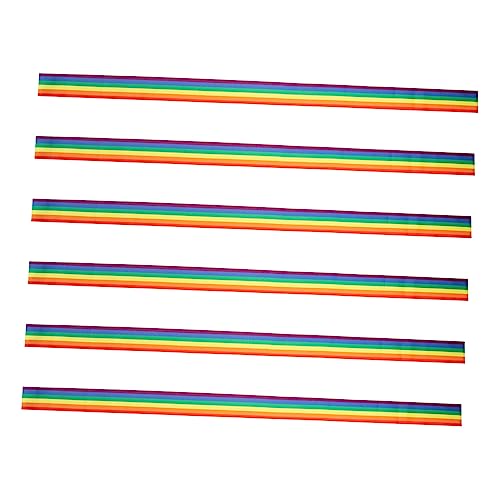 Holibanna 6Stücke Teiliges Regenbogenband für DIY Handwerk für Lgbt Partys Hochzeiten und Dekoration Vielseitig Einsetzbar für Haardekoration und Nähprojekte von Holibanna