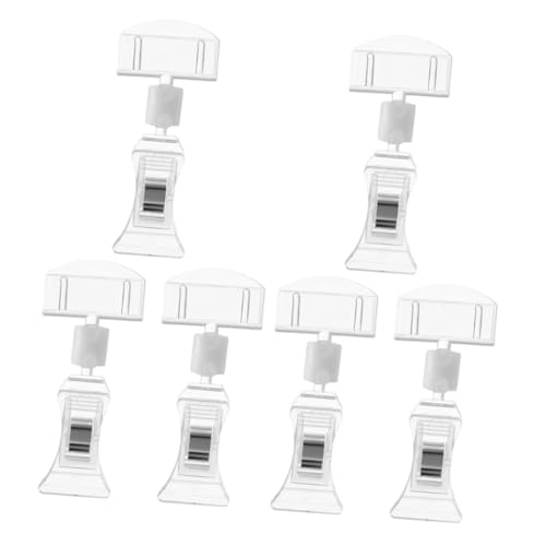 Holibanna 6Stücke Transparente Preisschild Clips Drehbare Schilderhalter Aus Vielseitige Etikettenhalter Für Einzelhandel Supermarkt Und Einfach Zu Bedienen von Holibanna