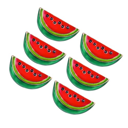 Holibanna 6Stücke Wassermelonen Emaille Anstecknadel Cartoon Brosche für Strickjacken und Schals Niedliche Fruchtform für Partys Geburtstage und Festivals Sicher und Langlebig von Holibanna