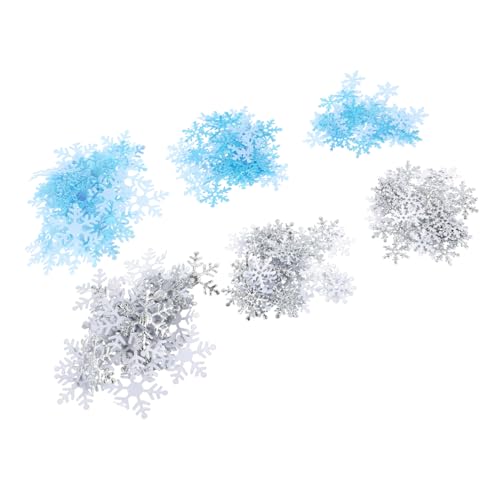 Holibanna 6Taschen Weihnachtsschneeflocken Konfetti Dekorative Tischstreu Für Weihnachtsfeiern Silvester Und Partys Hochwertige Blaue Und Silberne Zur Gestaltung Festlicher von Holibanna