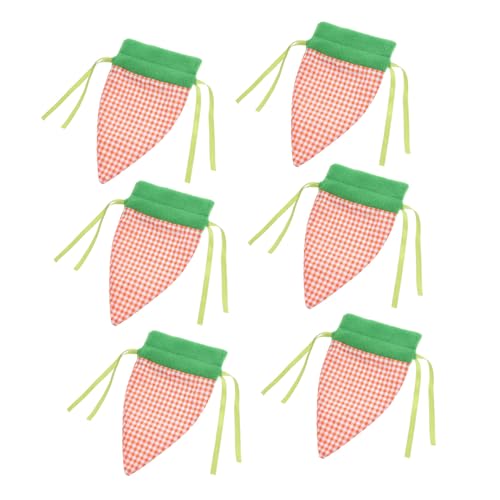 Holibanna 6pcs Ostern Gegenwärtige Tasche Karotten Schmuckkorb Süßwaren Taschen Goody Bags Cookie Snacktasche Eiersuche Für Party Folienkordel von Holibanna