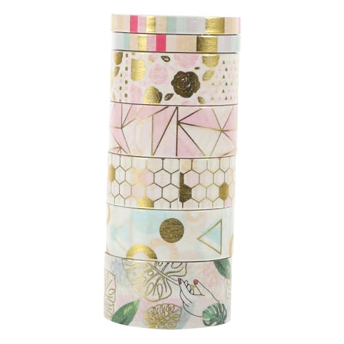 Holibanna 7 Rollen Geometrisches Washi Tape DIY Dekoratives Klebeband für Scrapbooking pro Rolle für Kreative Bastelprojekte und Journaling von Holibanna