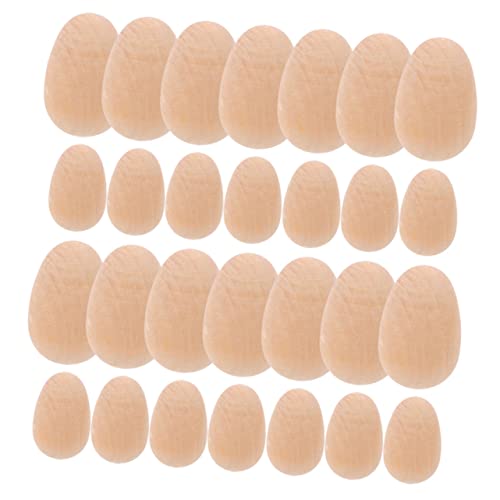 Holibanna 70 Stück Eierimitationen Aus Holz Dekorationen Hohl Dekorateur Wiederverwendbar Vorgeben Lackierbar Bemalen Sie Ihre Eigenen Eier Party Farbig Und Jumbo Farbe Beige Hölzern von Holibanna