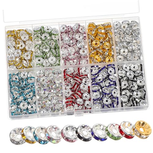 Holibanna 700 Stück Teiliges Rondelle Perlen Bunte Strassrondelle Zwischenperlen Flach Rund für DIY Schmuckherstellung Armbänder Halsketten Kristallperlen Langlebig und Leicht Holibanna 700 Stück Teiliges Rondelle Perlen Bunte Strassrondelle Zwischenperlen Flach Rund für DIY Schmuckherstellung Armbänder Halsketten Kristallperlen Langlebig und Leicht von Holibanna
