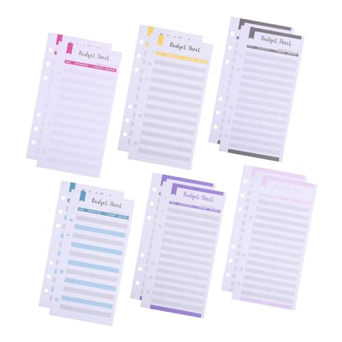 Holibanna 72 Stück Budget Sheets mit Loch Praktische Haushaltsbuch Tracker für Budgetplanung Leicht und Tragbar für Zuhause Reisen und Geschäftsreisen von Holibanna