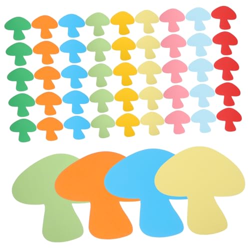 Holibanna 72 Stück Farbpapier Pilze Schulpapierausschnitte Papierschnitt Pilzformpapierschnitte Pilzpapierdekor Dekorative Diy Papierausschnitte Ausschnitte Papierdekoration Groß von Holibanna