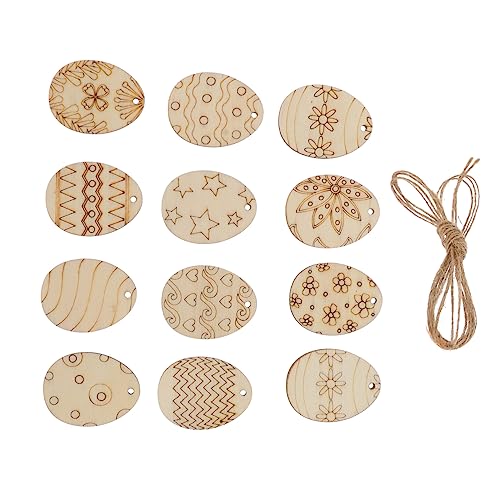 Holibanna 75 Stück Ei-holz-chips Partyartikel Für Partykinder Eierdekor Stichworte Hängendes Osterei Kleinkinder Schmücken Ostertischdekorationen Osterbasteln Für Brown Hölzern von Holibanna