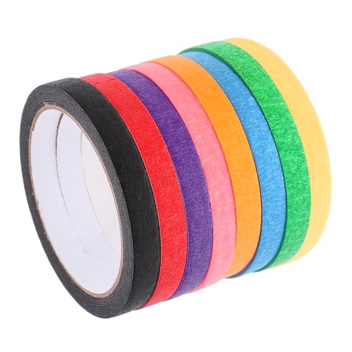 Holibanna 8 Rollen Abdeckband wiederablösbares klebeband multifunktionales klebeband Klebebandmaskierung Regenbogen-Klebeband farbenfrohe Bänder Künstlerband für Aquarellpapier Kleber von Holibanna