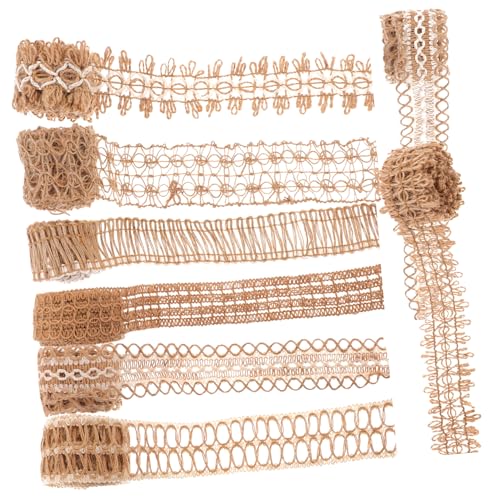 Holibanna 8 Rollen Jute band pro Rolle Rustikales Verschleißfestes Bastelband mit Vorgefertigten Kanten Natürliche Dekorative Schnur für Geschenkverpackung DIY Blumenarrangements Holibanna 8 Rollen Jute band pro Rolle Rustikales Verschleißfestes Bastelband mit Vorgefertigten Kanten Natürliche Dekorative Schnur für Geschenkverpackung DIY Blumenarrangements von Holibanna