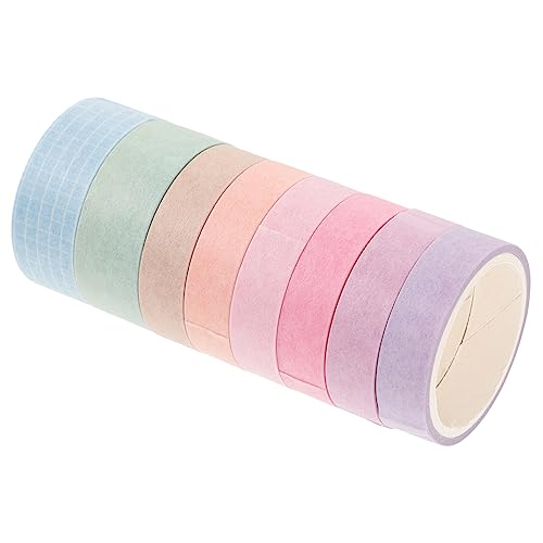 Holibanna 8 Rollen Washi Tape Dekoratives Klebeband für Scrapbooking Diy Bastelprojekte Planer und Journals Vielseitige Beschreibbare Bastel Tapes für Gestaltung von Holibanna
