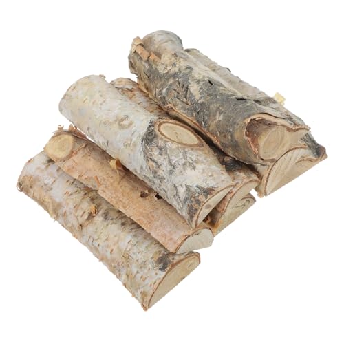 Holibanna 8 Stück Bastelprotokoll Hochzeitsdekoration bastelset pauspapier papierschere holzdeko Stöcke Birke kaminofen angelrolle Mini-Holzscheit Dekoration aus Holzscheiten Hölzern von Holibanna