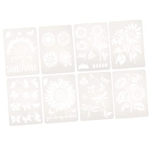 Holibanna 8 Stück Diy Sonnenblume Schablonen für Malerei Wiederverwendbare Zeichenschablonen für Kreative Bastelprojekte für Karten Tagebücher und Heimdekoration von Holibanna