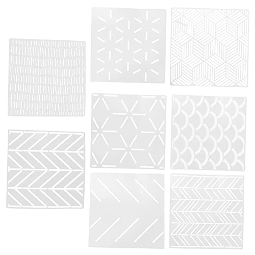 Holibanna 8 Stück Geometrische Wandmalerei Schablonen Teiliges Wiederverwendbar für DIY Projekte Flexible Designs für Möbel Wände und Böden Langlebig und Waschbar von Holibanna