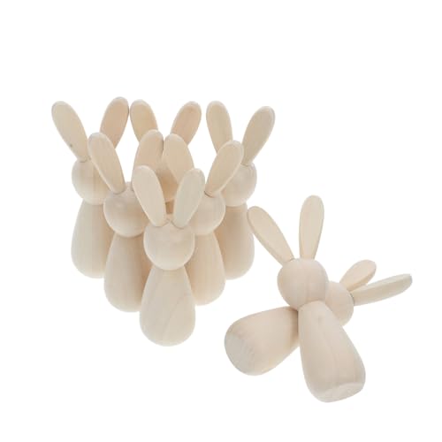 Holibanna 8 Stück Hasenkopf-Holzfigur Osterdekoration Unfertige Holzpuppen Peg-Puppen Kaninchen Party Mini leer Osterhasen- aus Holz Holzpflockpuppen unvollendet Khaki Holibanna 8 Stück Hasenkopf-Holzfigur Osterdekoration Unfertige Holzpuppen Peg-Puppen Kaninchen Party Mini leer Osterhasen- aus Holz Holzpflockpuppen unvollendet Khaki von Holibanna
