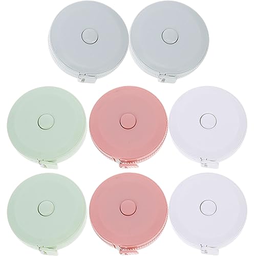 Holibanna 8 Stück Mini Maßband Teiliges Multifunktionales Ausziehbares Schneidermaßband Weiß Blau und Grün für Körper und Stoffmessungen Praktisch für und Heimwerker von Holibanna