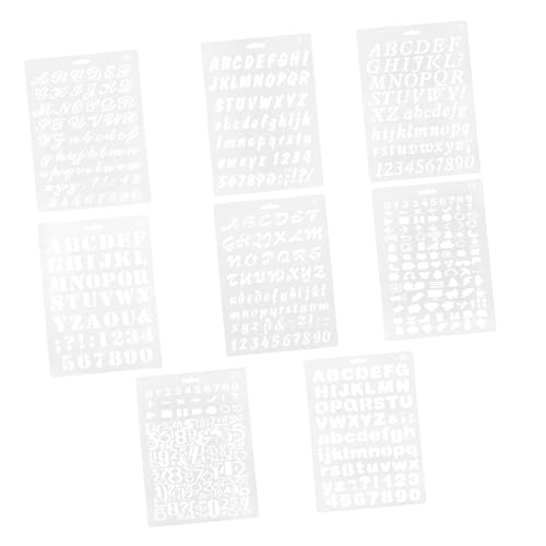 Holibanna 8 Stück Schablonen Kunststoff zum Wiederverwendbare und Zahlenschablonen für Diy Kunstprojekte Basteln Tagebuchgestaltung und Home Decor von Holibanna