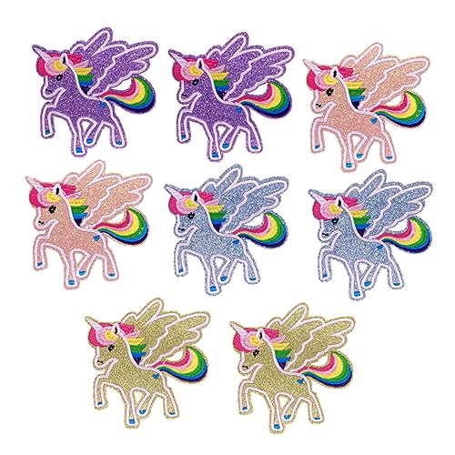 Holibanna 8 Stück Stoffaufkleber Entzückende Stickereiflecken Einhorn-patches Patches Nähen von Holibanna