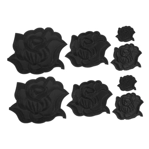 Holibanna 8 Stück Teiliges Bügelflicken mit Rosenmuster Gestickte Patches für Kleidung Hüte Taschen und Mehr zum Aufbügeln und Reparieren von Jeans Jacken und Accessoires von Holibanna