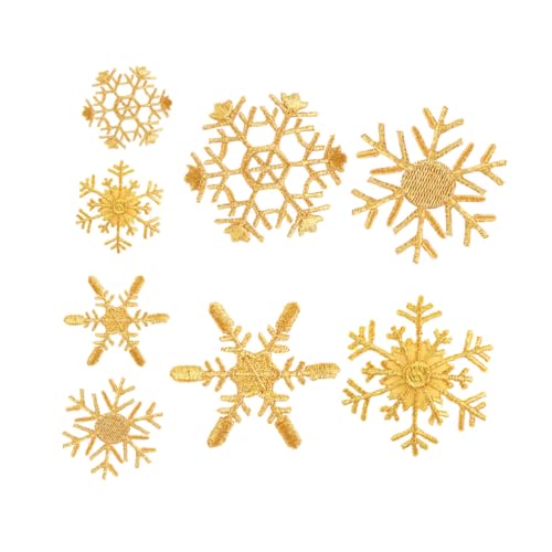 Holibanna 8 Stück Teiliges Goldene Schneeflocken Applikationen Bestickte DIY Stoffaufnäher in Verschiedenen Festliche Weihnachtsdeko Kleidung Reparieren und Verschönern Glänzende Patches Holibanna 8 Stück Teiliges Goldene Schneeflocken Applikationen Bestickte DIY Stoffaufnäher in Verschiedenen Festliche Weihnachtsdeko Kleidung Reparieren und Verschönern Glänzende Patches von Holibanna