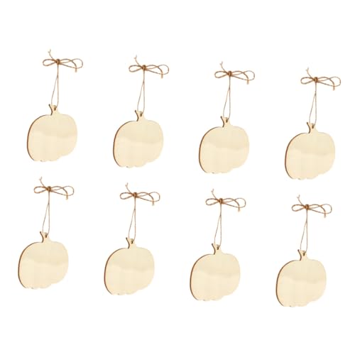 Holibanna 8 Stück Teiliges Holzscheiben Kürbisform Unbearbeitete Holzornamente DIY Bastelset Halloween Dekoration Basteln Natürliches Holzplättchen von Holibanna