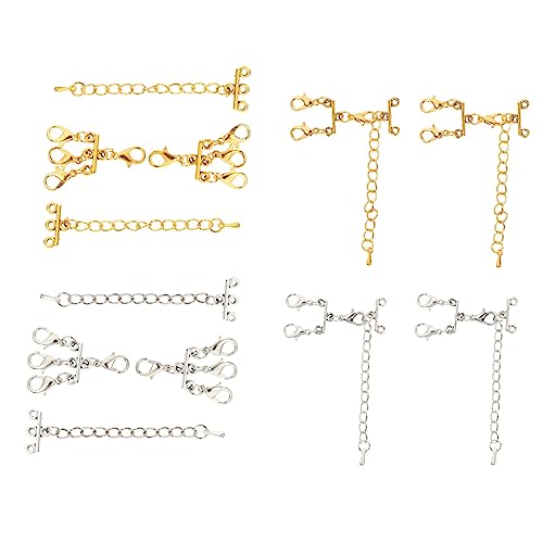 Holibanna 8 Stück Teiliges Multi Strang Verlängerungsketten Verbindungsset für Diy Schmuckherstellung Langlebig und Leicht für Mehrsträngige und Armbänder von Holibanna