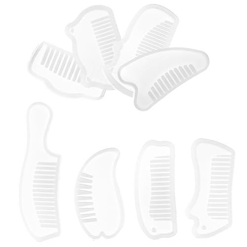 Holibanna 8 Stück Teiliges Silikon Gießform für DIY Kamm Herstellung Flexible Reißfeste Epoxidharz Form mit Feinen Details Langlebig Leicht Entformbar für Kreative Bastelprojekte und von Holibanna