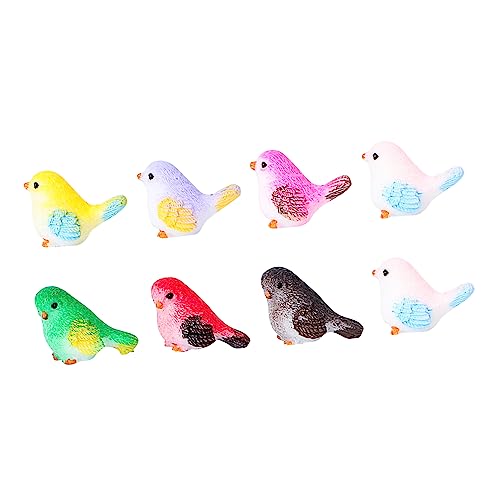 Holibanna 8 Stück Vogelförmige Tischdekoration Tischornament Aus Kunstharz Mikrolandschaftsschmuck Heimdekoration von Holibanna
