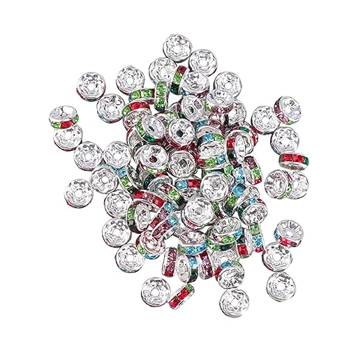 Holibanna 80 Stück Teiliges Strass Spacer Perlen Silberplattiert Bunte DIY Schmuckzubehör für Armbänder Halsketten Bastelperlen Handwerk Holibanna 80 Stück Teiliges Strass Spacer Perlen Silberplattiert Bunte DIY Schmuckzubehör für Armbänder Halsketten Bastelperlen Handwerk von Holibanna