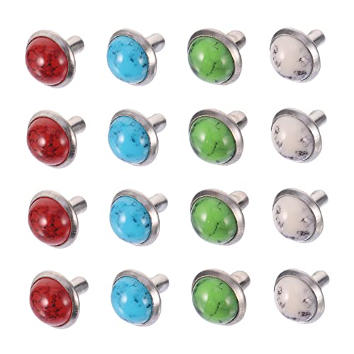 Holibanna 80Stücke Türkis Nieten Metallschnellnieten für DIY Projekte Schmuck und Bastelarbeiten Strapazierfähig und Rostfrei für Gürtel Taschen Kleidung und Mehr von Holibanna