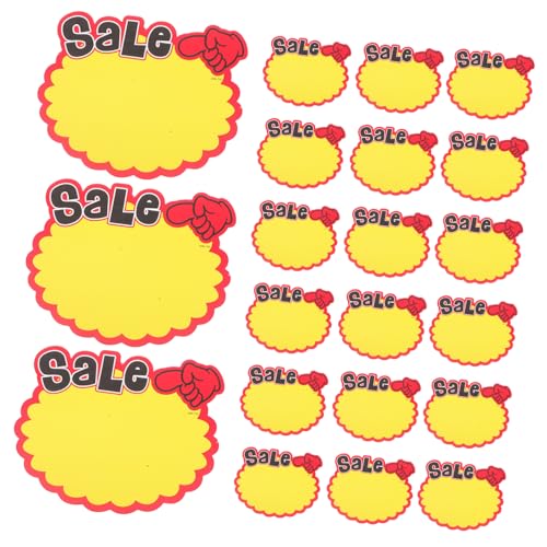 Holibanna 80pcs Einzelhandelsgeschäfte Verkaufszeichen Supermarkt Tags Blank Garage Verkauf Schreibbares Einzelhandel Verkauftes Verkaufsschild Für Business Garage Poster Board Dekorationen von Holibanna