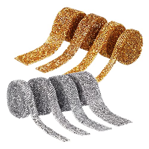Holibanna 8Rollen Selbstklebende Strassbänder und Bling Ribbon für DIY Kunsthandwerk Starke Haftung Vielseitige Anwendungen von Holibanna