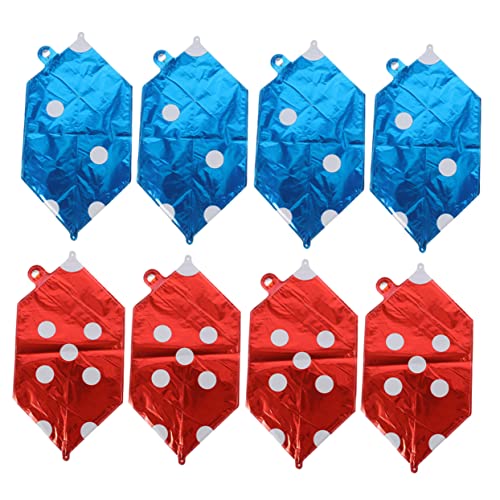 Holibanna 8Stücke Ballon Dekoration Aluminiumfolie Quadratische Luftballons für Jahre Themenparty Poker Spiele und Mottopartys von Holibanna