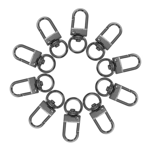Holibanna 8Stücke Drehbare Karabinerhaken Schlüsselanhänger Clips für Schmuckherstellung Robust Vielseitig Einsetzbar für Taschen DIY Projekte von Holibanna