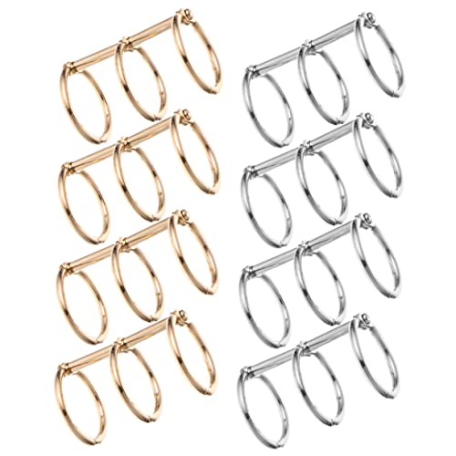 Holibanna 8Stücke Teiliges Metall Buchbinderinge Lose Blattringe Für Scrapbook Bürobedarf Silberne Und Goldene Ringe Für Flash Karten Und Notizen Langlebig Und Praktisch von Holibanna