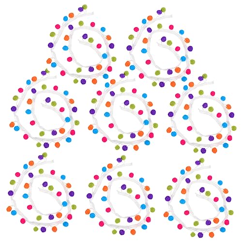 Holibanna 8Stücke Teiliges Pom Pom Band mit Wollball für DIY Handwerksprojekte Vielseitige Spitzenborte zur Kreativen Gestaltung von Kleidung Wohnaccessoires und Geschenkverpackungen von Holibanna