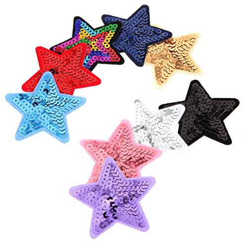 Holibanna 9 Stück Stoffaufkleber mit fünfzackigen Sternen funkelnd Rucksäcke Applikationen Jacken Stickerei Stern-Stickpatch Aufnäher für Rucksack Sternpailletten Applique Patch Polyester Holibanna 9 Stück Stoffaufkleber mit fünfzackigen Sternen funkelnd Rucksäcke Applikationen Jacken Stickerei Stern-Stickpatch Aufnäher für Rucksack Sternpailletten Applique Patch Polyester von Holibanna