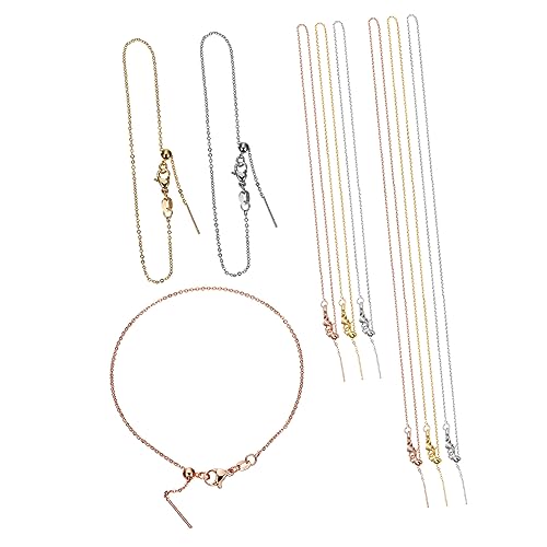 Holibanna 9 Stück Teiliges Ketten für Schmuckherstellung Armband Halskette Sweaterkette Echtem Goldplattierung Vielseitige Zubehörteile für DIY Schmuckgestaltung von Holibanna