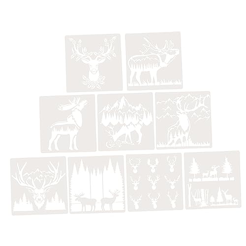 Holibanna 9 Stück Teiliges Set Niedliche Malvorlagen Wiederverwendbare Schablonen für Diy Scrapbooking und Malen für Kreative Projekte und Handwerksarbeiten von Holibanna