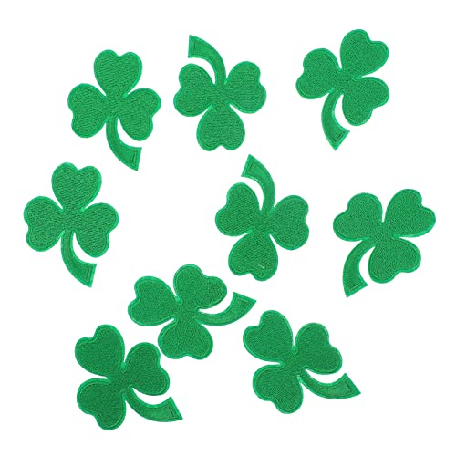 Holibanna 9 Stück Teiliges Shamrock Patches für Kleidung Bestickte Aufnäher für Patrick's Day Dekorative Patches für Hüte Rucksäcke und DIY Projekte Grüne Muster von Holibanna