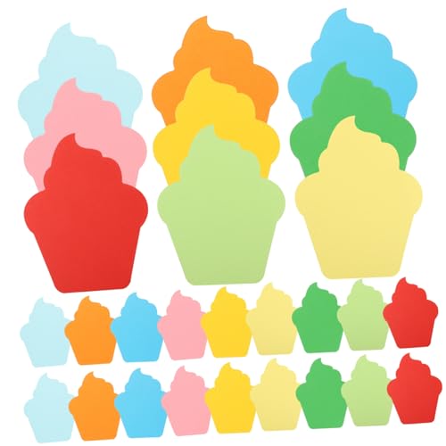 Holibanna 90 Stück DIY Papierschneideformen Bunte Cupcake Modellierungen für Kindergarten Wanddekoration für Bastelprojekte und Partys Holibanna 90 Stück DIY Papierschneideformen Bunte Cupcake Modellierungen für Kindergarten Wanddekoration für Bastelprojekte und Partys von Holibanna