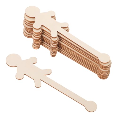 Holibanna 90 Stück Holzspan Dekoration Junge/Mädchen Ausschnitte Anhänger Holz DIY Basteln Scheiben Holzmalerei Basteln Unvollendete Holzmenschen Holzausschnitte Ornamente DIY von Holibanna