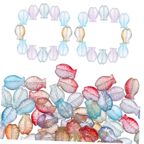 Holibanna 90Stücke Fischform Perlen für Armbänder DIY Glasperlen für Schmuckherstellung und Bastelprojekte für Dekorationen und Persönliche von Holibanna