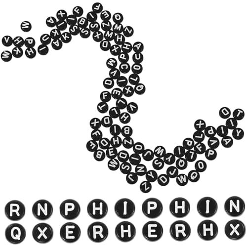 Holibanna Acryl Buchstaben Perlen Schwarz DIY Schmuckperlen mit Robuste Langlebige Armband Zubehör für Handgemachte Armbänder und Bastelprojekte Tragbare Buchstabenperlen für Kreative DIY Holibanna Acryl Buchstaben Perlen Schwarz DIY Schmuckperlen mit Robuste Langlebige Armband Zubehör für Handgemachte Armbänder und Bastelprojekte Tragbare Buchstabenperlen für Kreative DIY von Holibanna