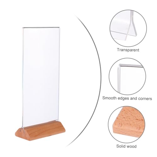 Holibanna Acryl Tischkartenhalter Transparent Menühalter Aufsteller für Fotos Speisekarten Werbung Hochzeit Party Displayständer für Laden Restaurant von Holibanna