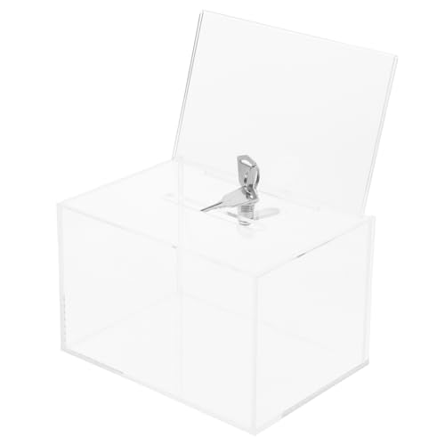 Holibanna Acryl -vorschlagbox Mit Sperren Transparenter Abstiegskasten Mit Zeichenhalter -stimmabrechnungen Für Schulen Büros Community -ereignisse von Holibanna
