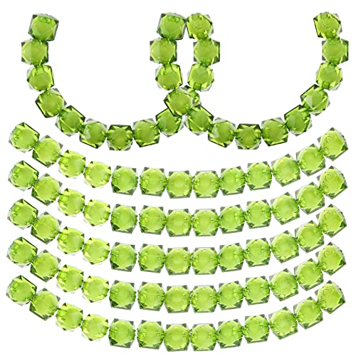 Holibanna Acrylperlen Quadratisch mit DIY Schmuckperlen für Armbänder Geometrische Spacer Beads zum Basteln von Halsketten und Dekorationen Grün von Holibanna